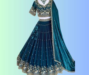 mirror work lehenga